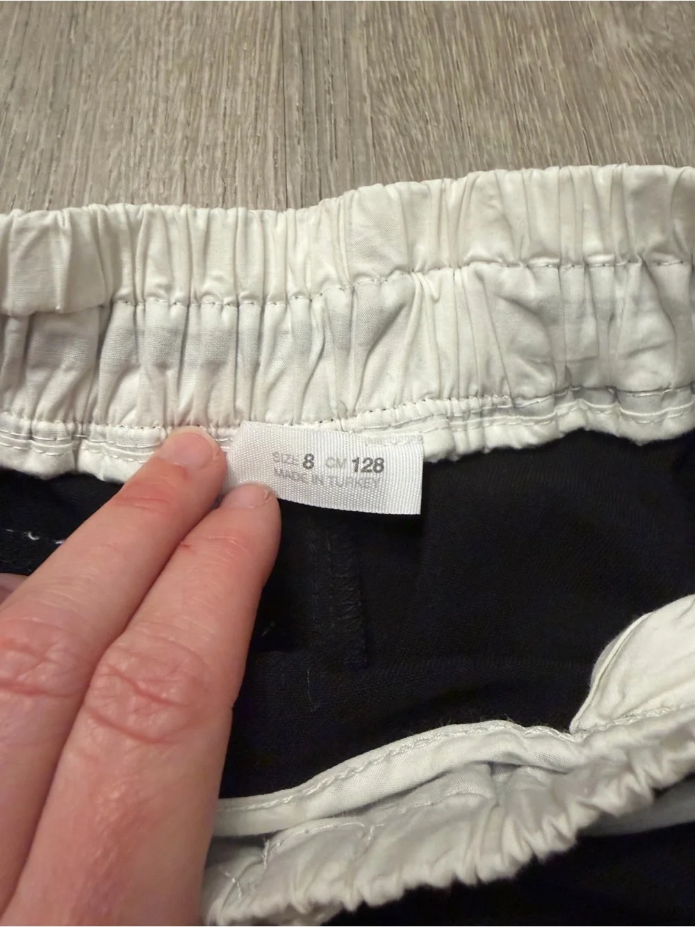 Girl's Zara Black Drawstring Wide Leg Dress Pants- Size 8- Pre-owned